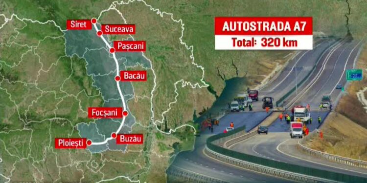 Autostrada Moldovei (A7): 82 de kilometri vor fi deschiși până la finalul anului 2024
