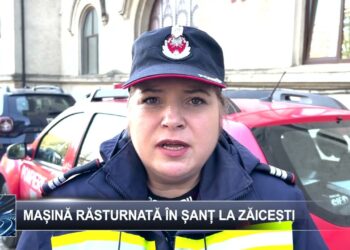 Mașină răsturnată în șanț la Zăicești 22 octombrie 2024 TELE`M Botoșani