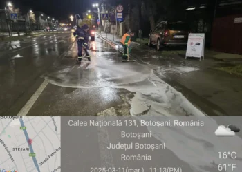 Urban Serv va începe curățenia de primăvară pe străzile municipiului Botoșani. Ce străzi vor fi spalate
