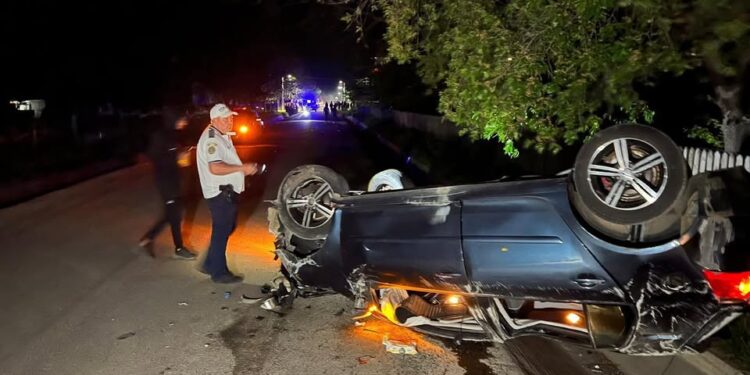 Tragedie la Tudor Vladimirescu: Șofer fără permis, aruncat zeci de metri în urma unui accident violent