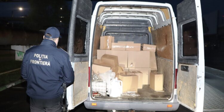 Contrabandă cu țigări, descoperită de polițiștii de frontieră