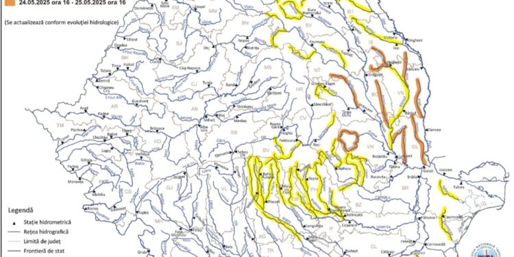 Cod Galben de Inundații prelungit pe râul Jijia și afluenți