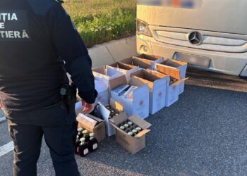 Un tânăr din România, prins cu portbagajul plin de alcool adus din Republica Moldova