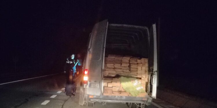 Razie în toiul nopții pe drumurile din Botoșani! Lemn de mii de lei, confiscat de polițiști
